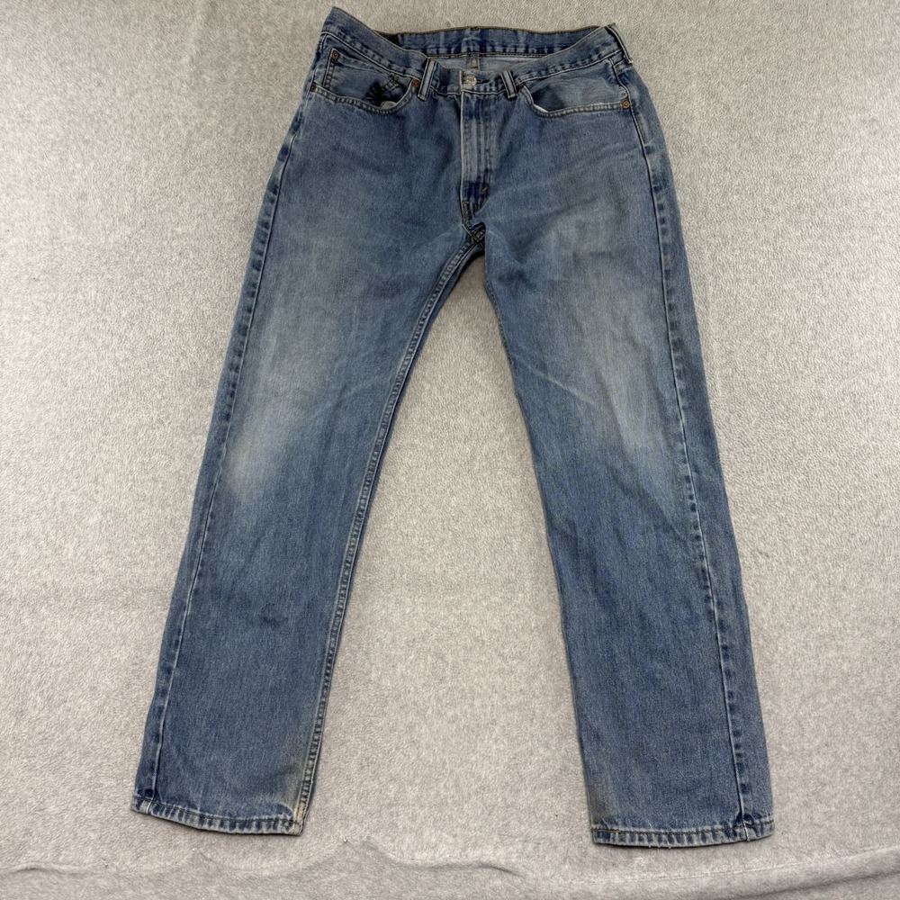 Levi's 505 Jeans Mens 34x32 Straight Leg Blue Denim Y2K Vintage Classic USA 00s